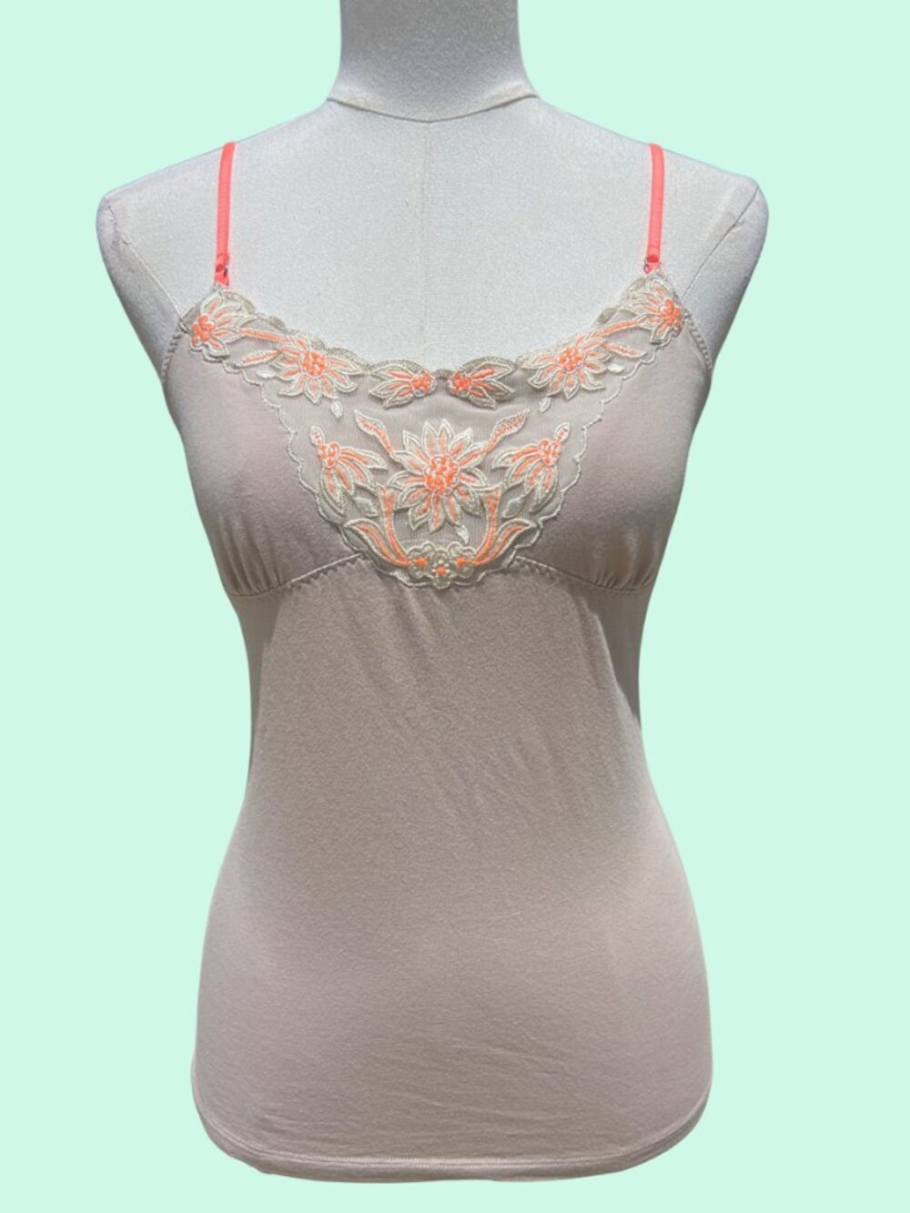 Y2K American Eagle Peach Lace Cami
